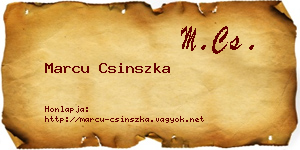 Marcu Csinszka névjegykártya